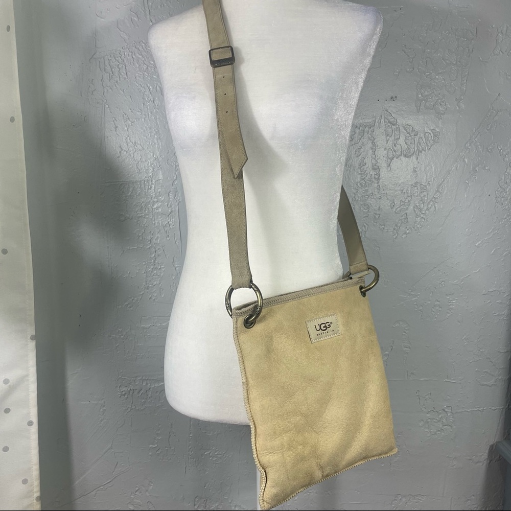 UGG crossbody bag suede and wool inside